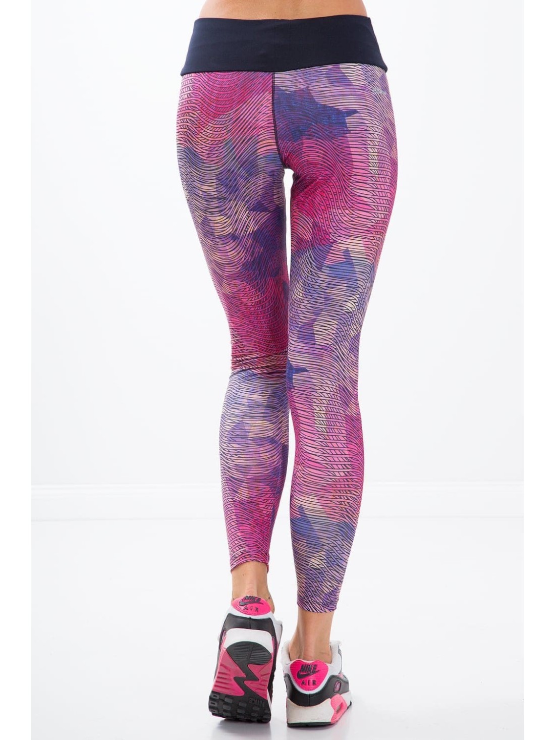 Pink and purple sports leggings H0011 - Online store - Boutique